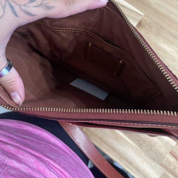 Coach Brown and Tan Shoulder Bag with Signature Monogram - Picture 9 of 9